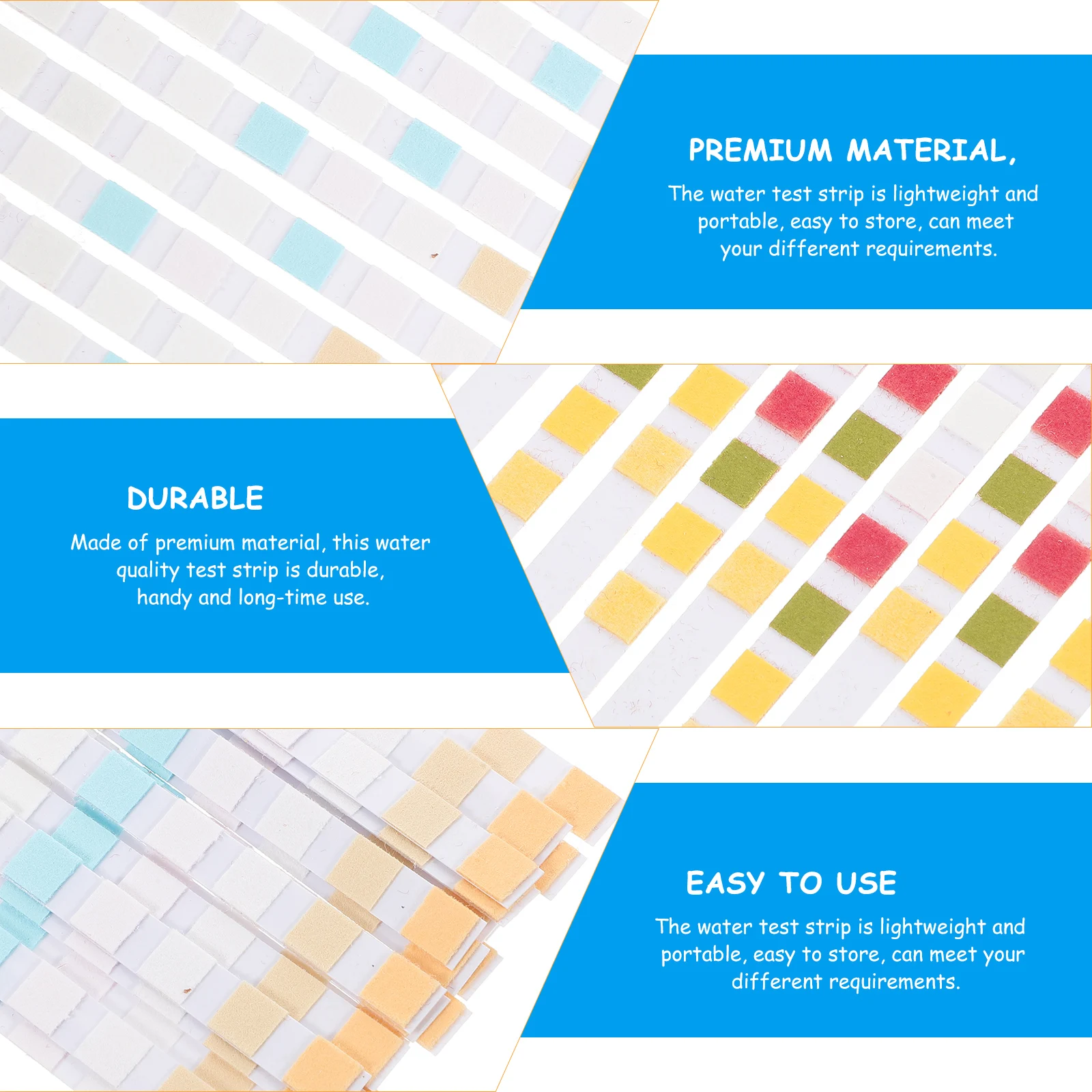 

50 Pcs Water Quality Test Paper Swimming Aquarium PH Testing Strips Multifunction Hot Tub Reagent Kit Portable