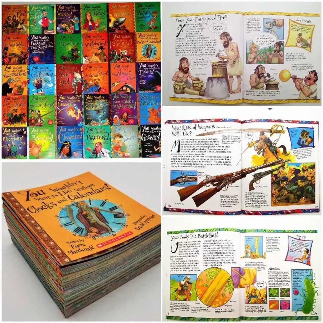 

Книги с картинками по английскому языку (You Wouldn't Want To Series) Xue Le 1234 (Я не хочу играть в час, 15 книг в Seri