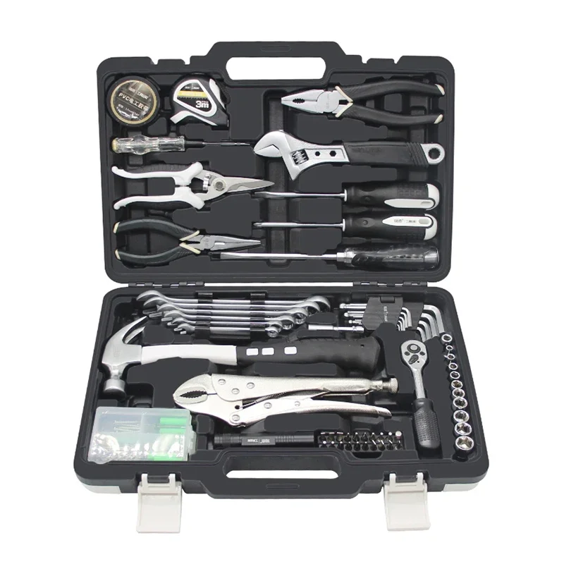 108PCS Garage Workshop Workstation Tool Box Hand Tools Kits Set Ratchet Hardware