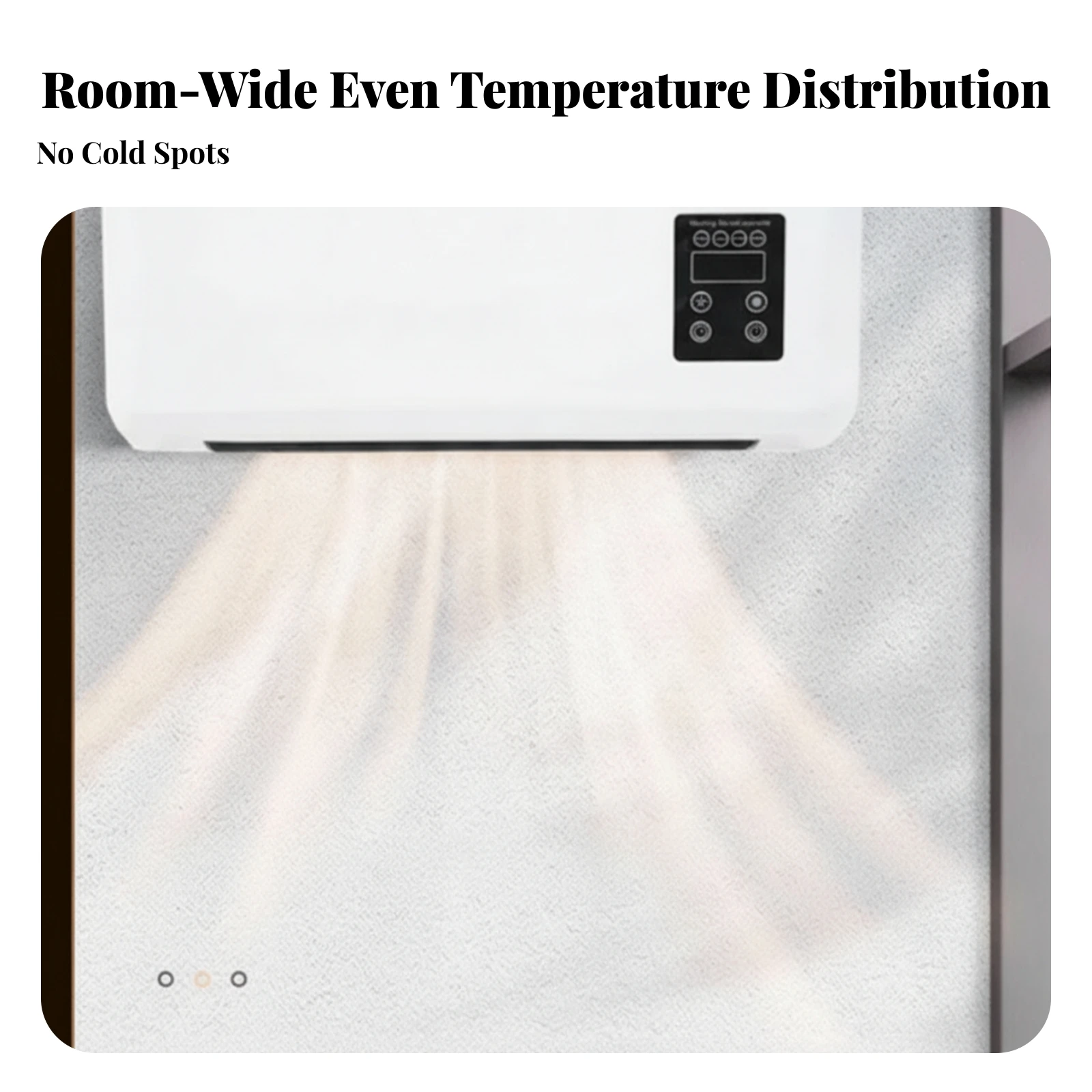Wall Mounted Heater Panel White Electric Wall Heater Home Heating Slim Black Display