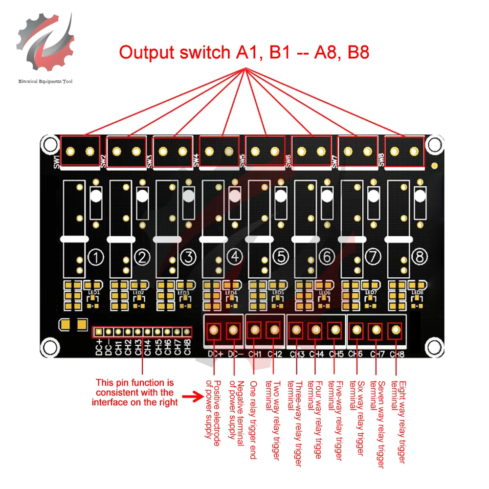 4 6 8 Channel DC 5V Solid State Relay Module AC 250V 2A Low Level SSR Relay Board Circuit Control Switch With Fuse for Arduino