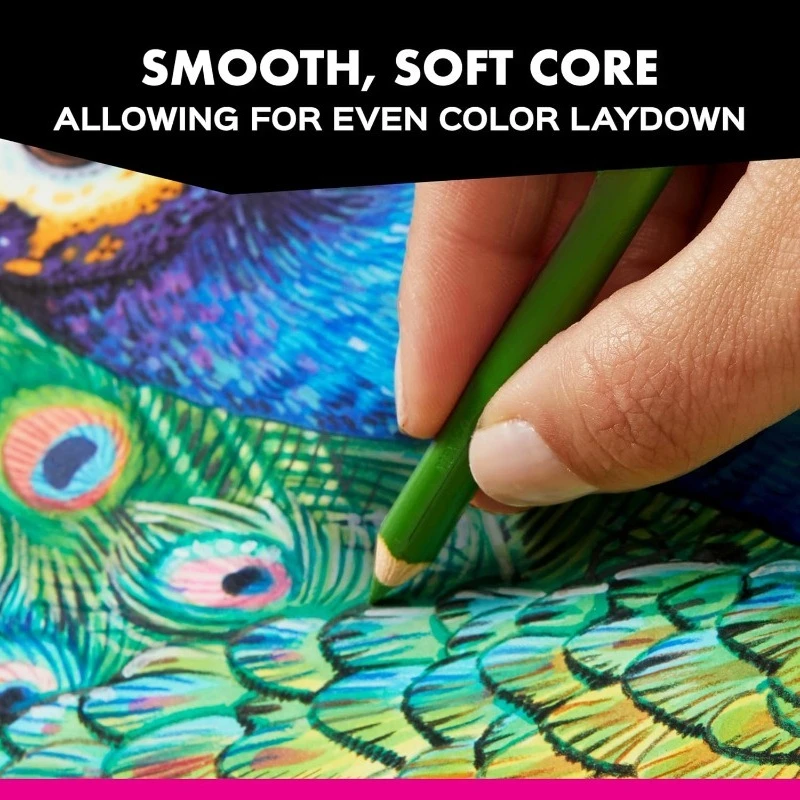أقلام رصاص ملونة ممتازة، قلب ناعم، 150 قطعة - ألوان فائقة النعومة ومتينة ونابضة بالحياة
