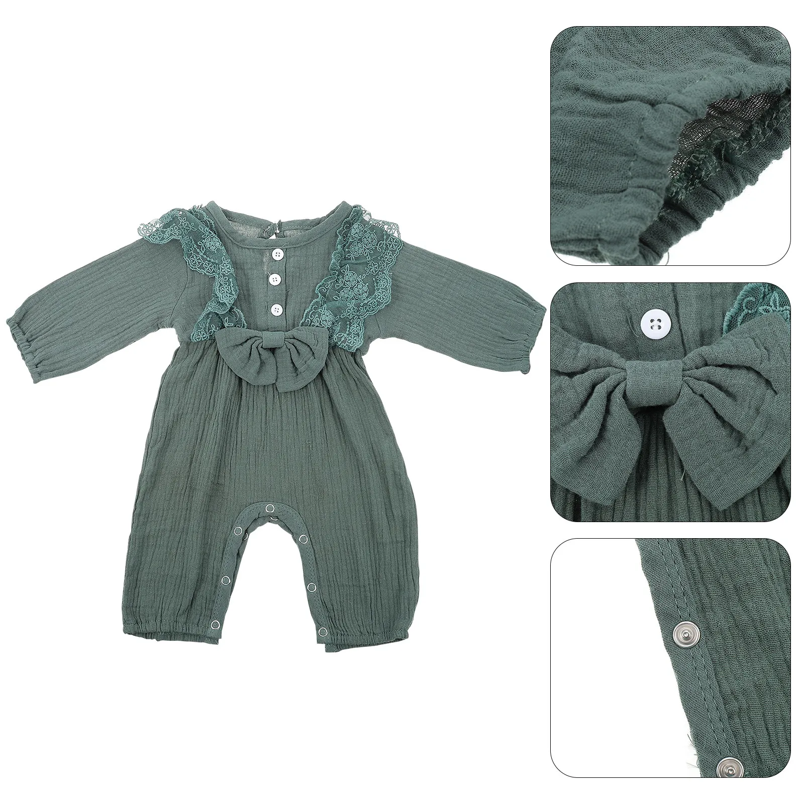 1-個ピュアカラーベビージャンプスーツ夏綿新生児ボディスーツ軽量通気性スナップ股開き日常着用写真小道具