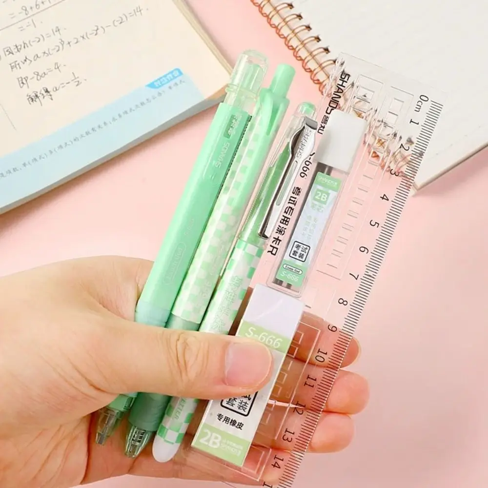 Drawing Ruler Exam Stationery Set Pencil Refill Eraser Student Exam Kit Black Ink Gel Pen Student Stationery Set School