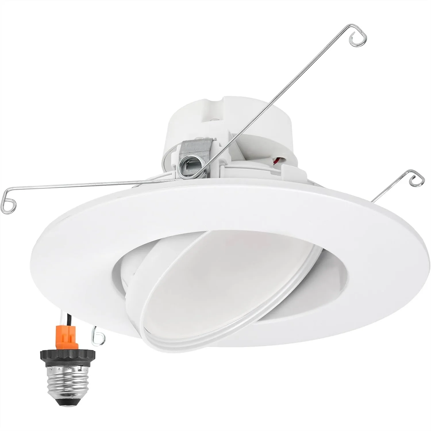 

LED Recessed Lighting 5/6 Inch Rotatable Gimbal Downlight with 5 CCT 2700K-5000K Dimmable 1100 Lumens 11W for Kitchen Living