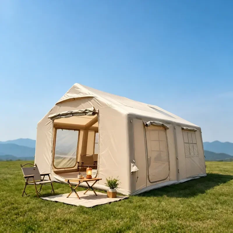 Camping Inflatable Tent Portable Outdoor Shelter Windproof Rainproof Field Accommodation for Home Use Manufacturer Wholesale
