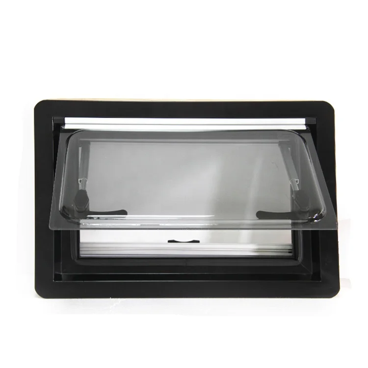900x450mm Caravan Camper Van Push Open Double Glazing RV Side Window With Roller Blind