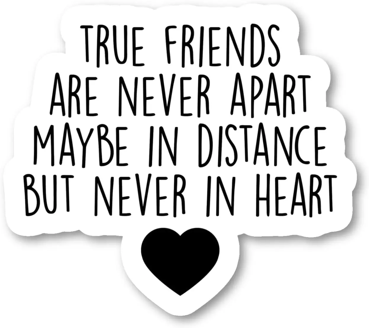 

1 шт., наклейка «Настоящие друзья никогда не разделяют», вдохновляющие наклейки с цитатами — виниловые наклейки для ноутбука — для ноутбука, телефона, бутылки с водой