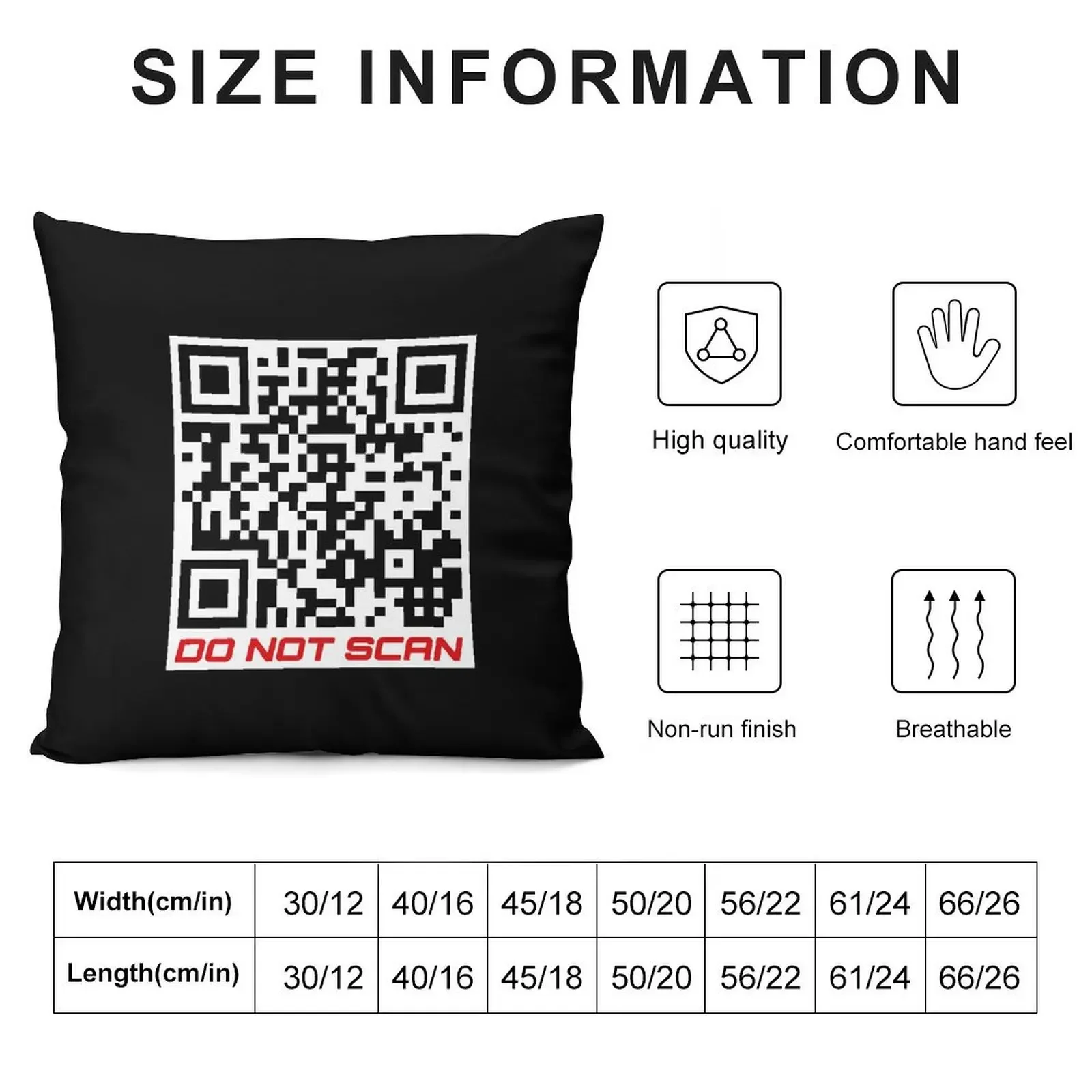 Rick Roll Your Friends! QR code that links to Rick Astley’s “Never Gonna Give You Up” YouTube music video Throw Pillow