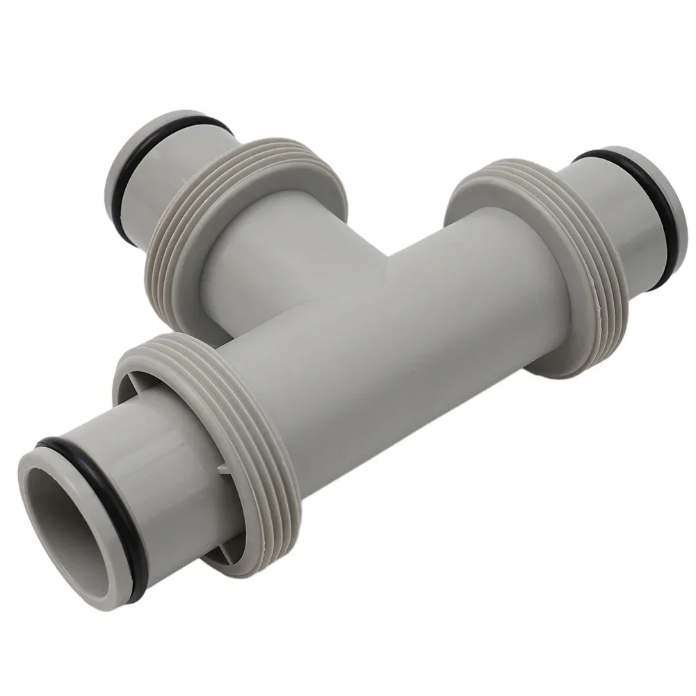 New High Quality Adapter Connector PP Material Dual Split Rubber O-rings T-connector For Tee T-Joint Pool Part