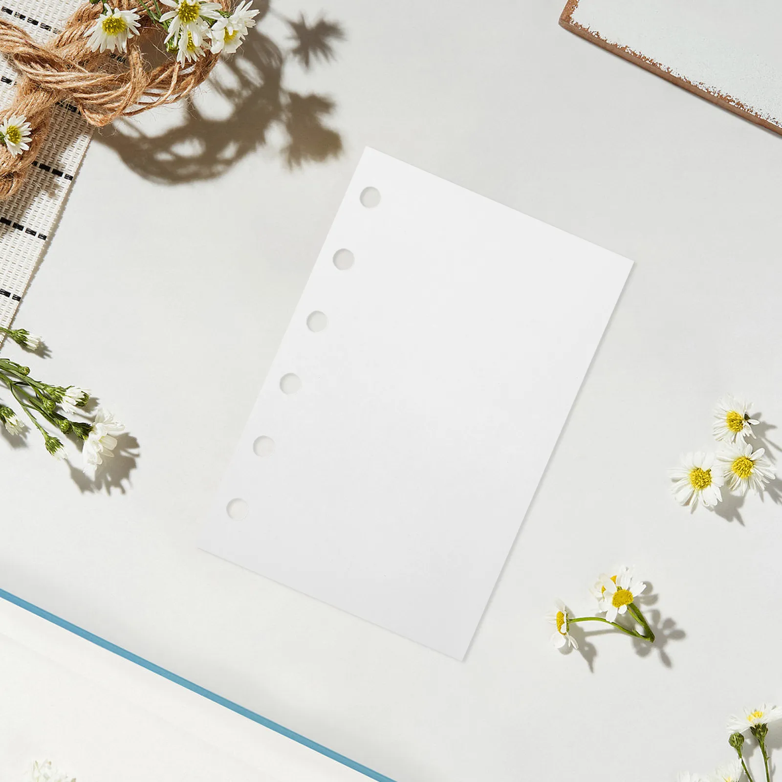 60 Pcs Stickers Handbook Collection Binder Page Craft Release Paper Ring Inserts Reusable Papers White Blank Refill