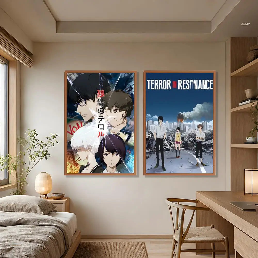 Anime Art Manga Terror in Resonance Poster Wall Art Poster HD Waterproof PP Print Bedroom Living Room Office Decor Gift