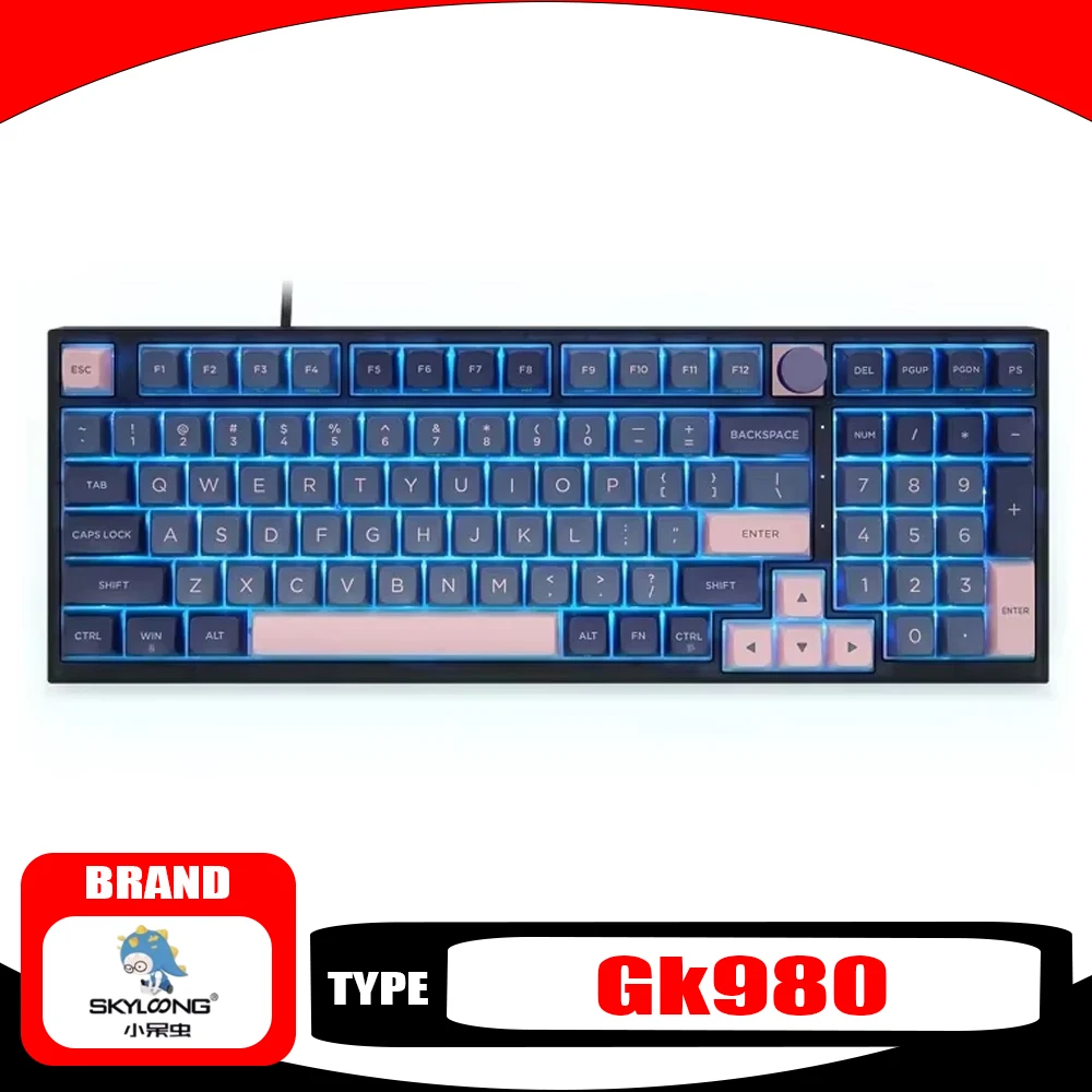 

Skyloong Gk980 Mechanical Keyboard Multifunctional Knob Rgb Optic Switch Gaming Keyboard Hot Swap Pc Gamer Accessories Man Gifts