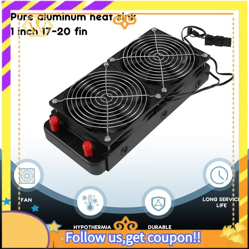 أحدث-ألومنيوم 240 مللي متر 10 أنابيب تبريد المياه صف مبرد مبادل حراري المبرد مع مروحة لنظام تبريد المياه وحدة المعالجة المركزية PC