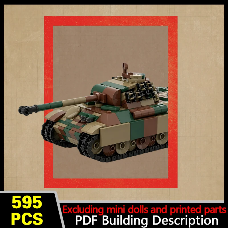 Panther Medium Tank Model MOC Building Bricks War Equipment Modular Technology Gifts Holiday Assemble Children Toys Suit
