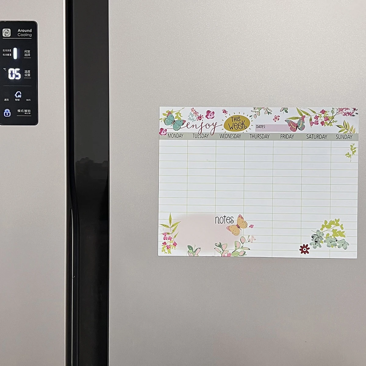 1 magnetic refrigerator sticker message board with erasable soft whiteboard sticker weekly schedule