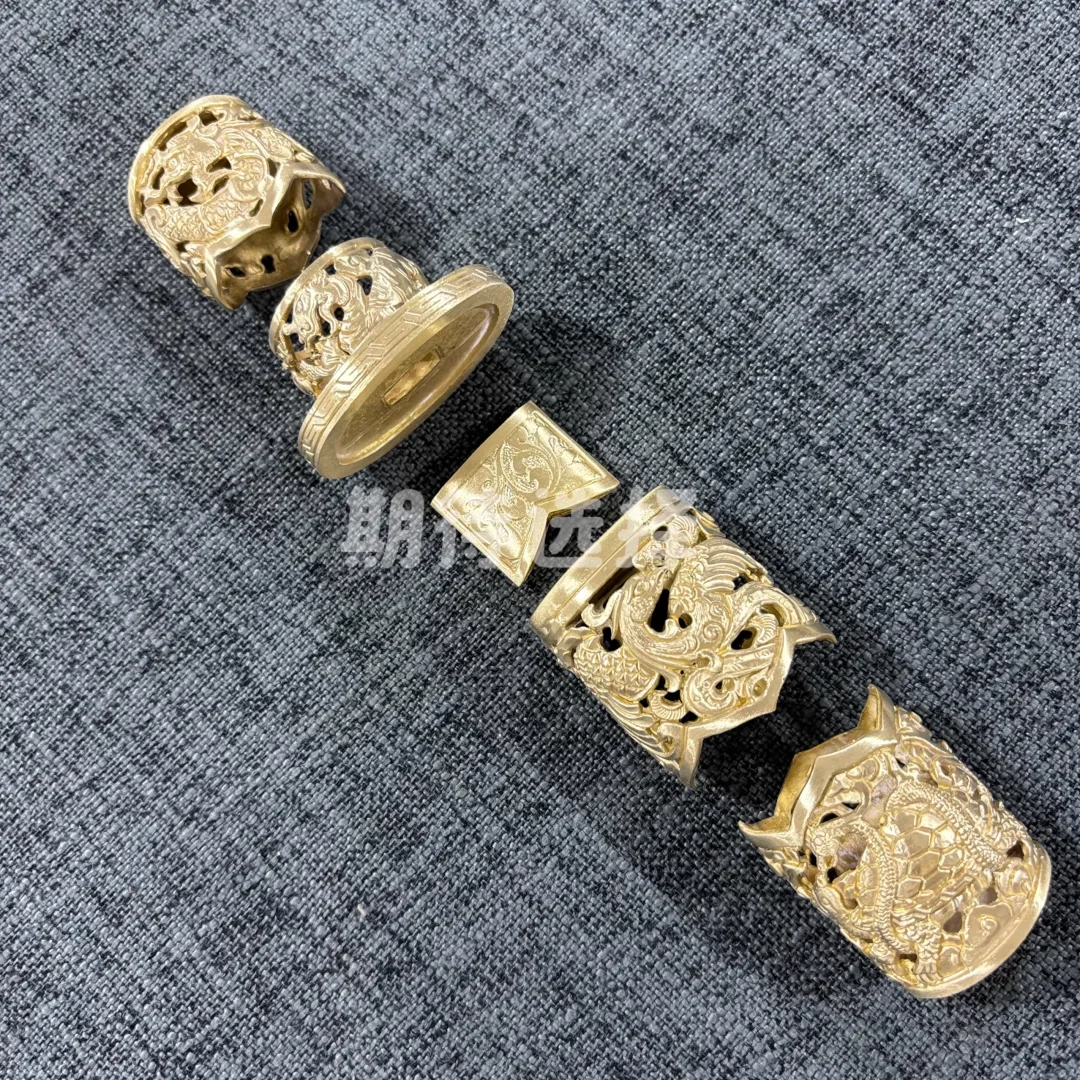 

Complete Set of Pure Brass Copper Sword Accessories for Short Chinese Kungfu Knife Sword