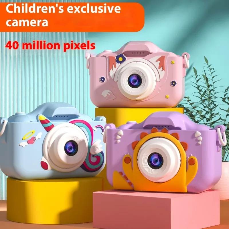 Children Digital Cameras with 32G Card Dual Photography Video Camera Boy Girl Birthday Gift Educational Toys for Kids