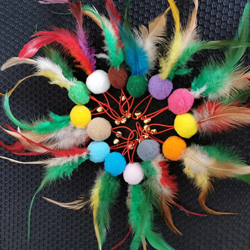 Replacement Cat Plush Toy Interactive Teaser Stick Toy Kitten Wire tease