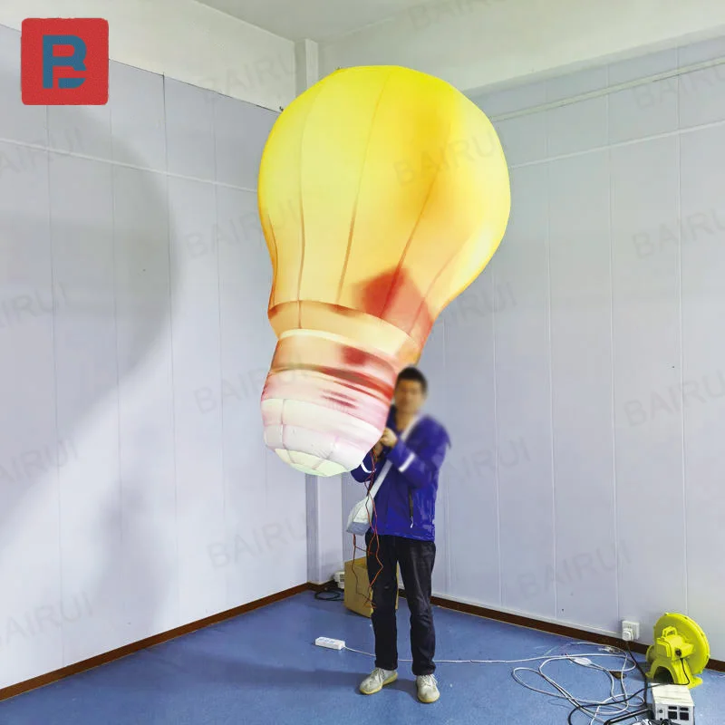 Inflatable light bulbs, hand-held light bulb air models with blowers, outdoor parade event decorative props