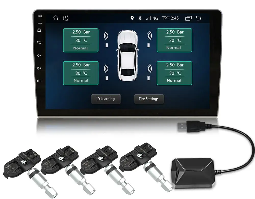 

USB TPMS for Android Navigation Digital Wireless Tire Pressure Monitoring System