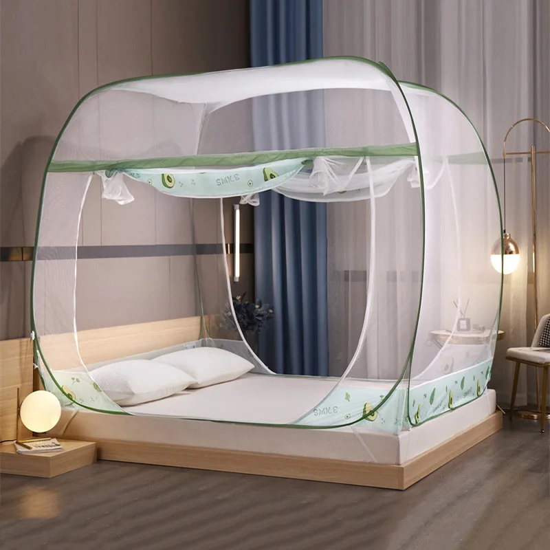 

No Need To Install Yurt Mosquito Net Bottomless Mosquito Net Double Door Big Space Bed Tent Home Bed Supplies