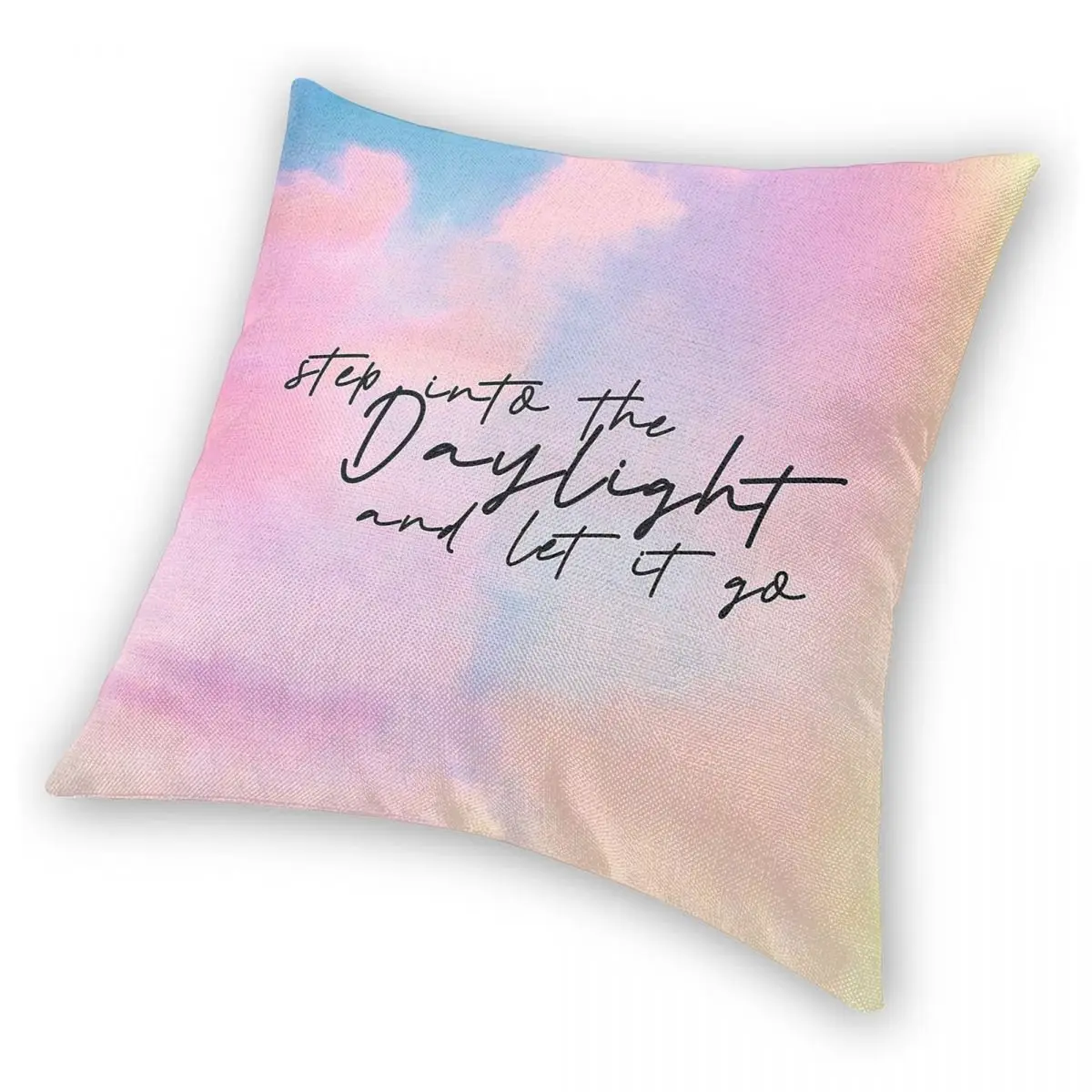 كلمات ضوء النهار كيس وسادة مربع البوليستر الكتان المخملية المطبوعة البريدي غطاء وسادة السيارة الزخرفية بالجملة 18"