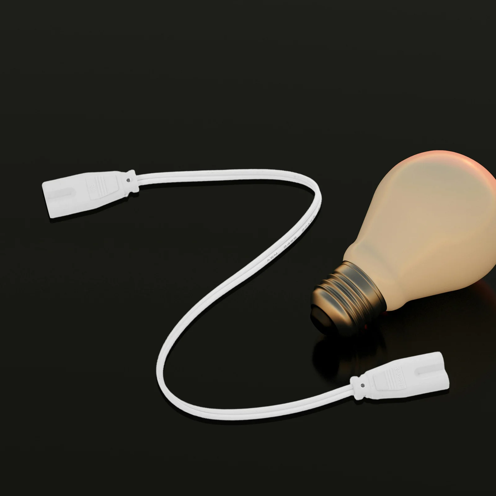 4 قطعة أنبوب ضوء LED توصيل الأسلاك تمديد الحبل مادة النحاس المستقرة سهلة التركيب للمنزل مكتب LED مصباح موصل