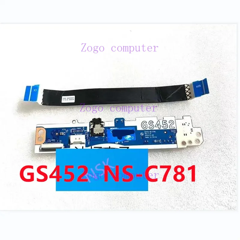 Original FOR GS452 GS552 NS-C781 For Lenovo Ideapad 3-14ITL05 14IGL05 Switch Audio Interface Board 100% Test Ok