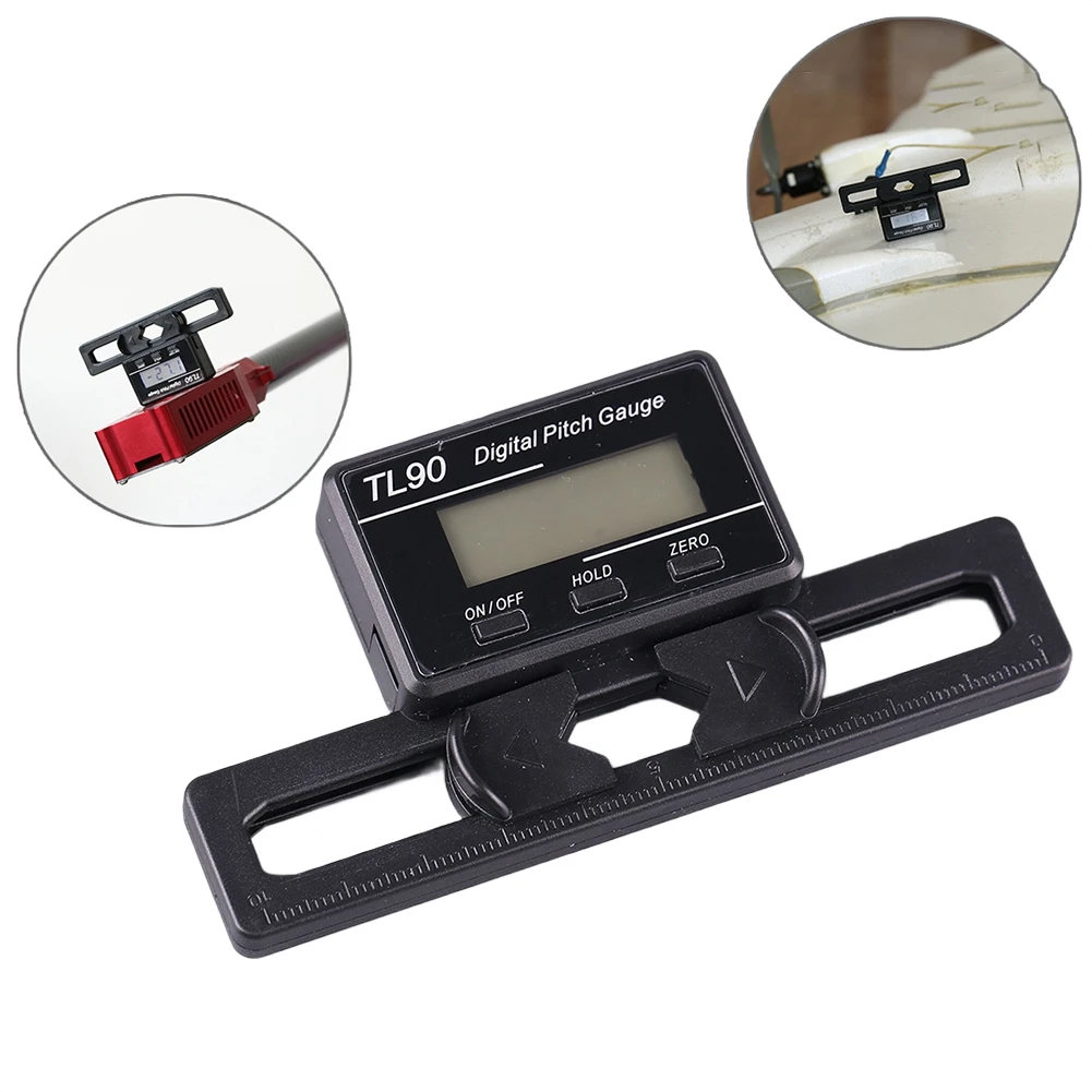 Multi-functional Pitch Ruler Black Digital Inclinometer Auto-Detect Technology Backlit LCD Display Compact Design