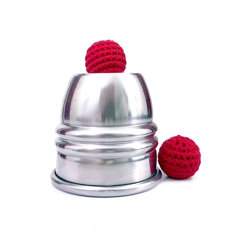 

Cup and Balls Close Up Magic Props Magnetic Aluminum