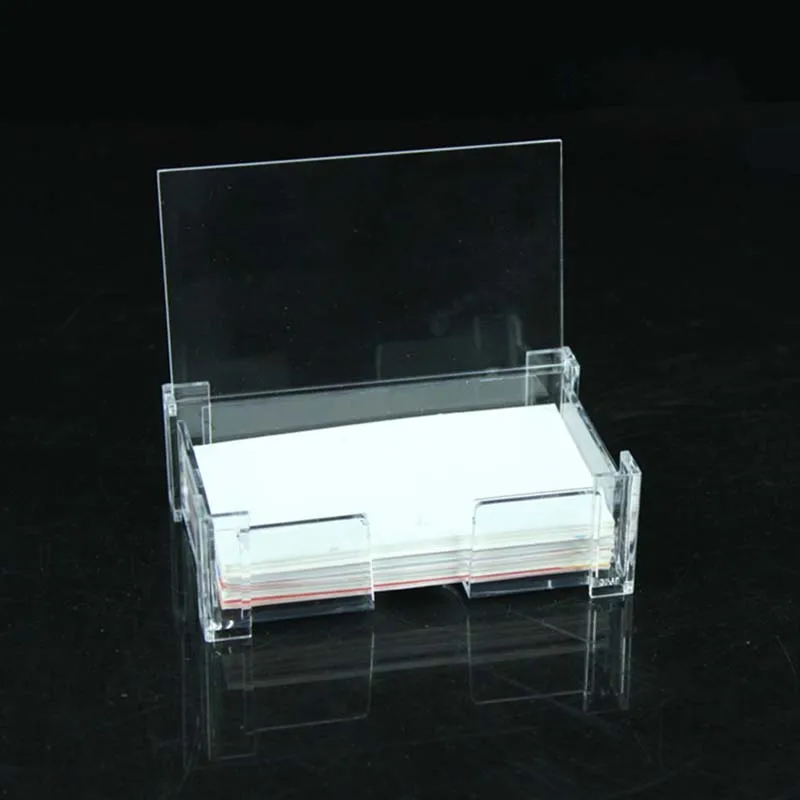 

Transparent Flip Cover Business Card Case Minimalist Card Note Holder Small Card Collection Organizer Box Office Supplies