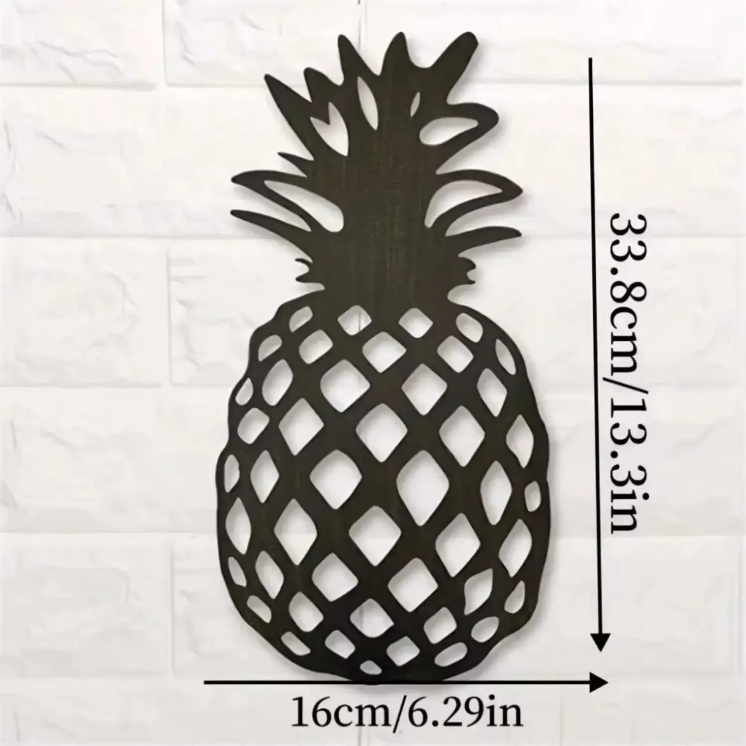 CIFBUY Metal Pineapple Wall Decor Black Silhouette Hanging Art for Kitchen, Bedroom, Living Room Modern Tropical Home Decor Gift