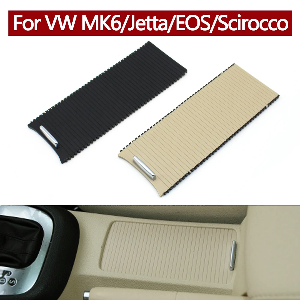 Image of Auto Mittel konsole Armlehne Getränke halter Schiebe abdeckung für VW Golf 6 5 gti r32 jetta a5 mk5 gli eos scirocco 5 kd86253182v