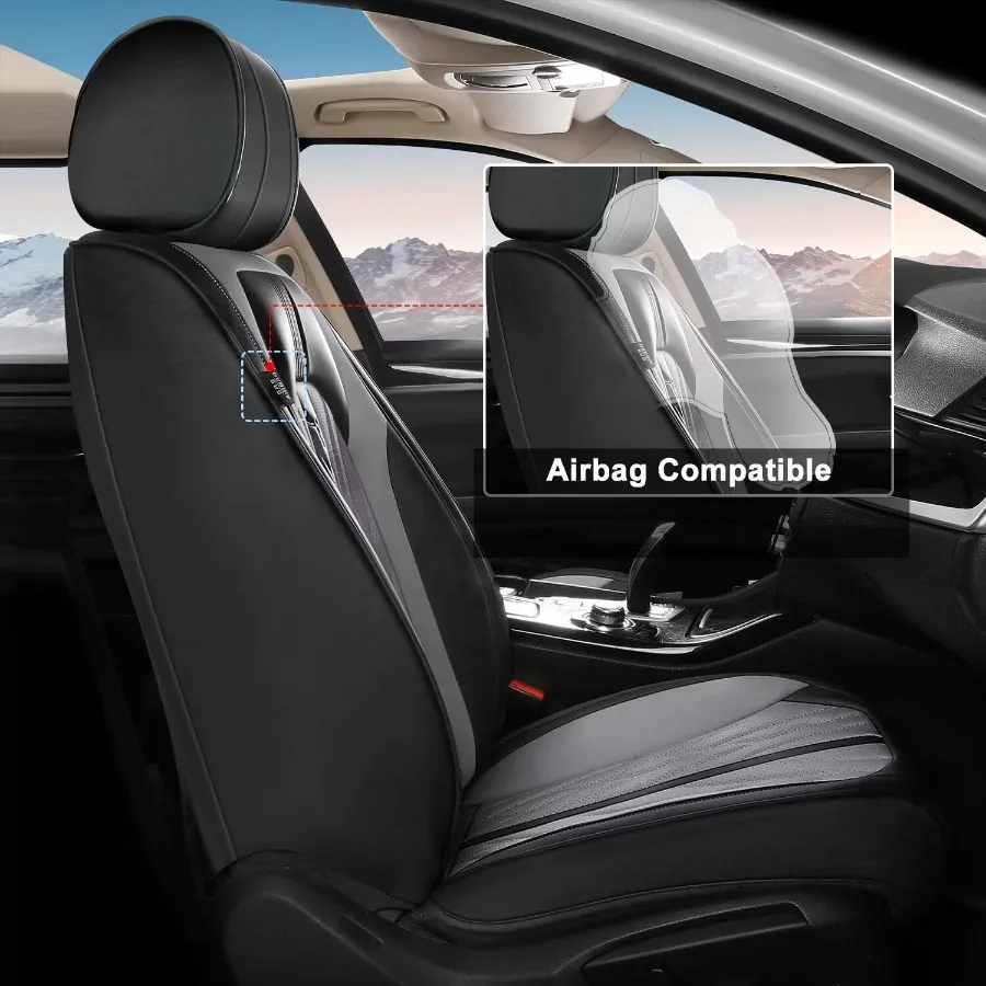 مجموعة كاملة من أغطية مقاعد السيارة لسيارة تشيفي كولورادو 20152026 مناسبة مع مادة مقاومة للماء قابلة للتنفس وتوافق الوسادة الهوائية متينة L #4