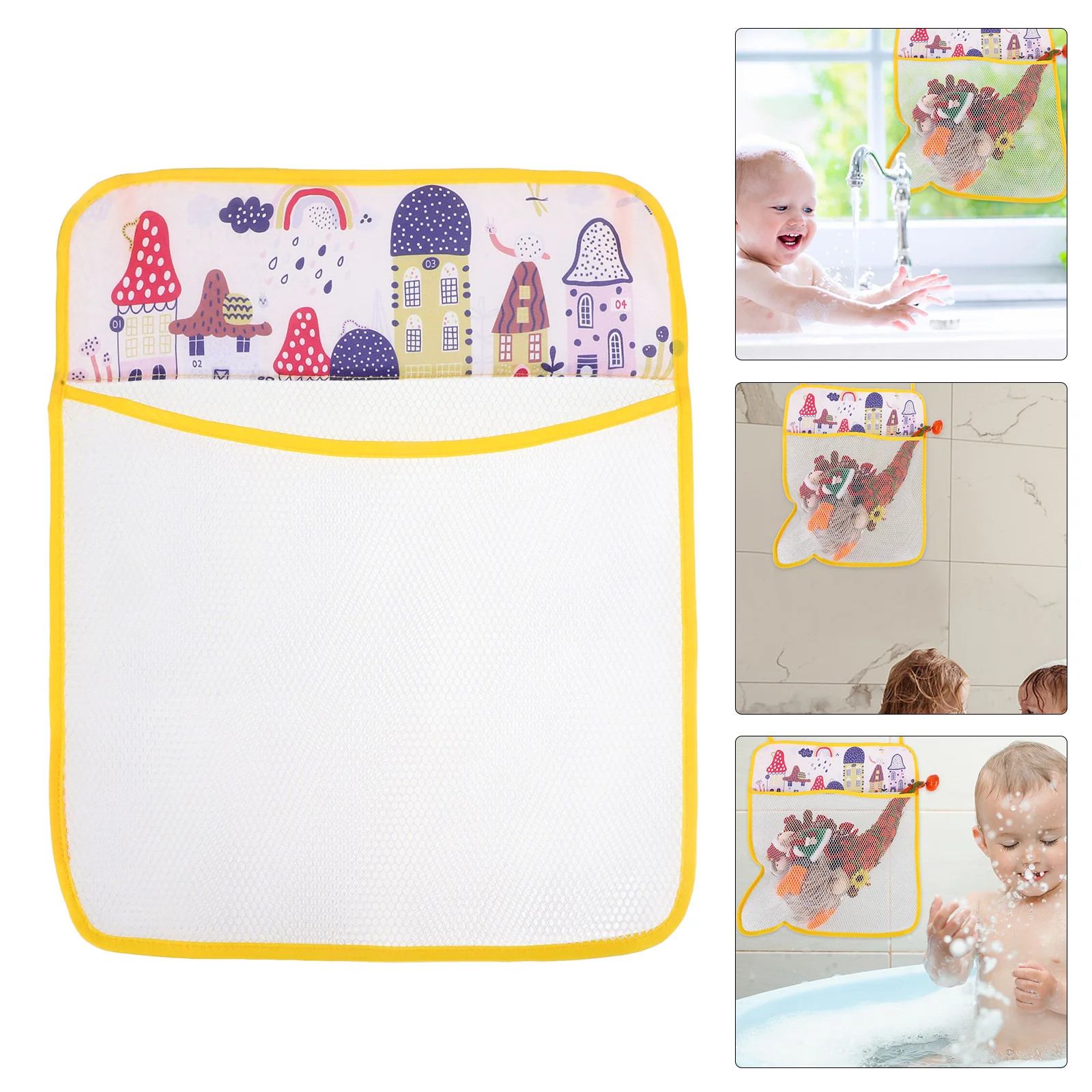 

Toy Storage Bag Bath Pockets Toys Organizer Baby Tub Inflatable Holder Polyester Net Toddler