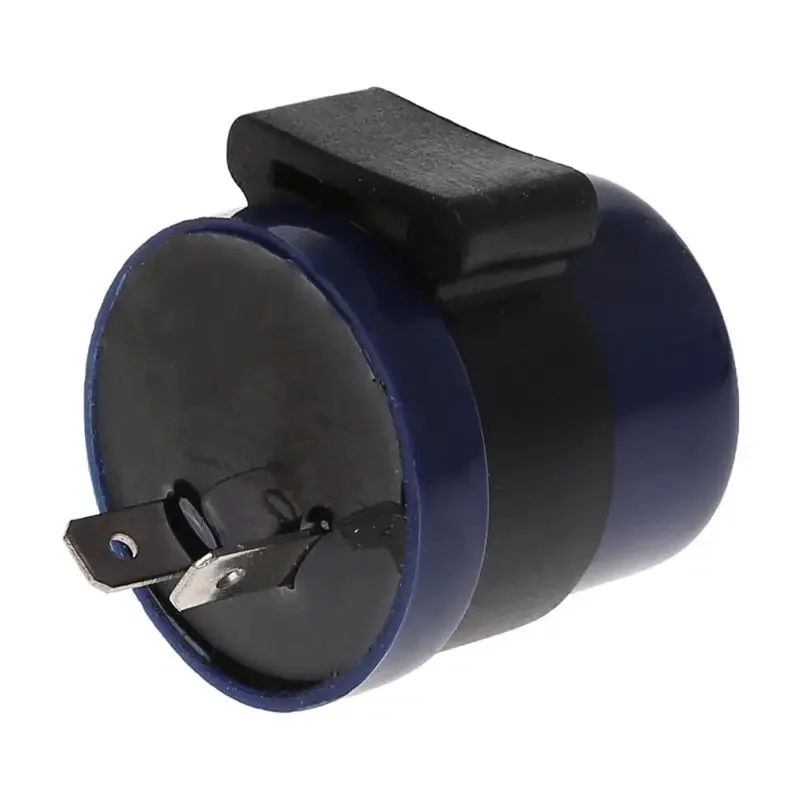 6V 12V Input Motorcycle Blue Inbuilt Beeper Flasher Turn LED 2 Pins Motor Buzzer Flasher C45