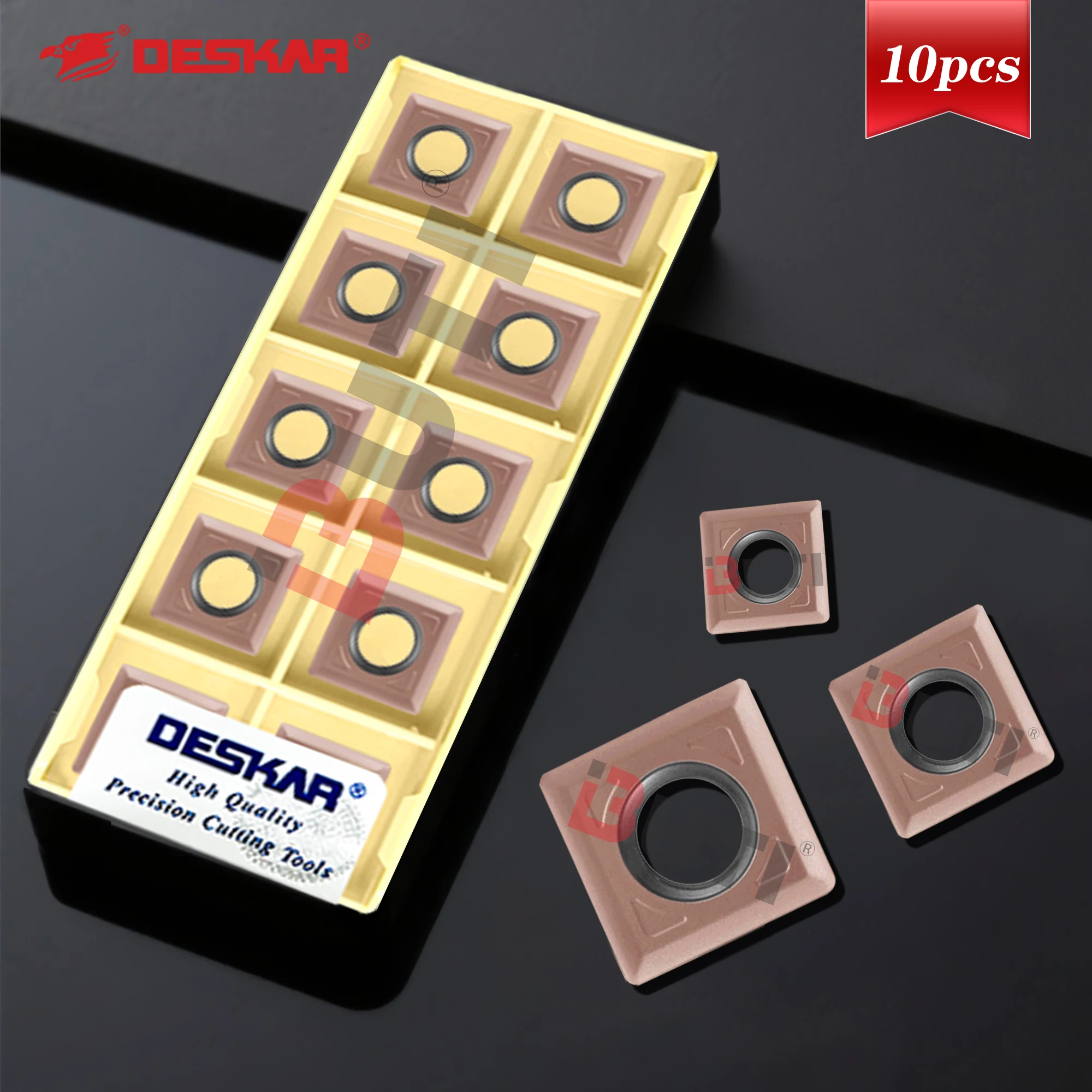 DESKAR оригинальный 10 шт. MPGT060304-SM MPGT080305-SM MPGT120408-SM LF6018 токарный станок с ЧПУ трехсторонние фрезерные вставки высококачественные инструменты