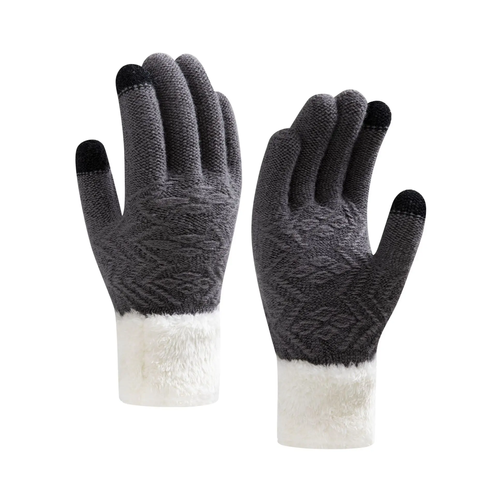 

Women's Winter Warm Touch Screen Gloves Womens Thermal Cable Knit Wool Fleece Lined Glove for Cold Weather