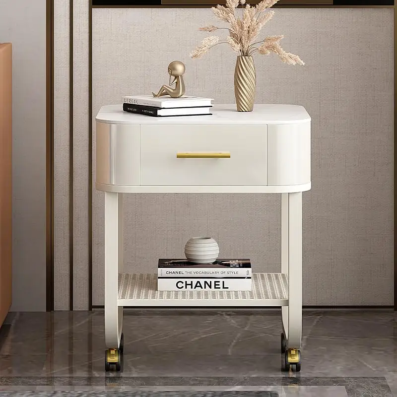 European Modern Night Table Nordic Aesthetic Simple Trendy Bedside Table Luxury Drawer Muebles De Dormitorio Bedroom Furniture