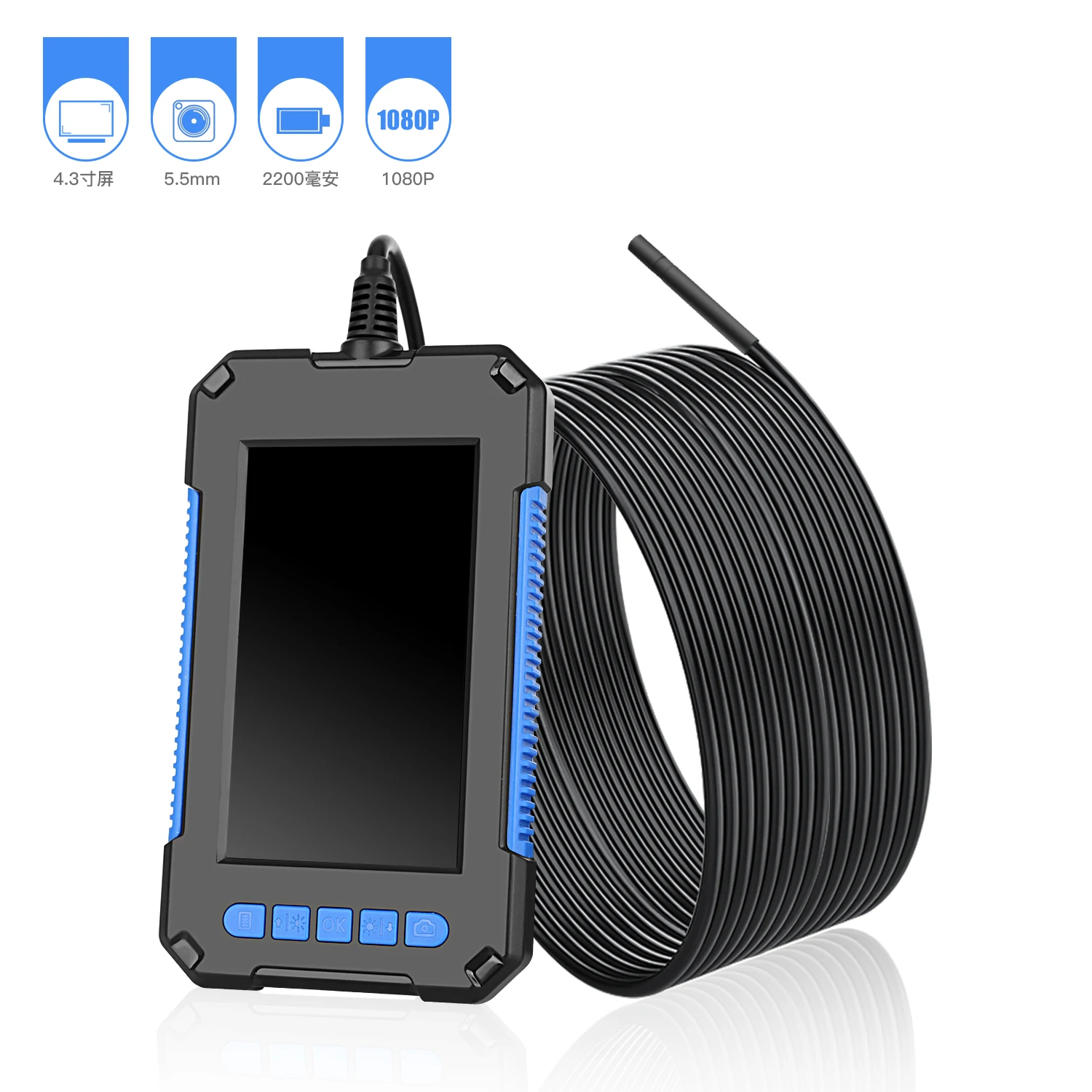 방수 IP68 와이파이 내시경 카메라 5.5MM1080P 망원 산업 미니 카메라 내시경 자동차, 아이폰 PC 및 안드로이드 스마트 폰