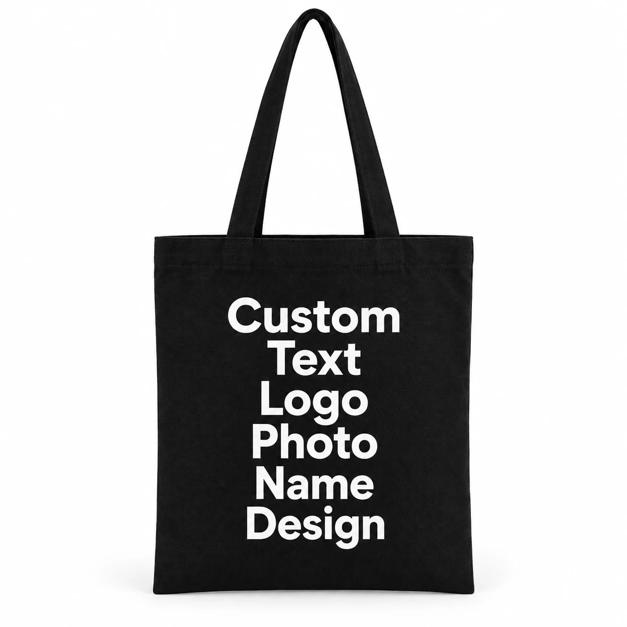 Custom 10Pcs Canvas Tote Bags Multiple Sizes Personalized Text Printing Reusable Party Favor Bags For Halloween Christmas Gifts