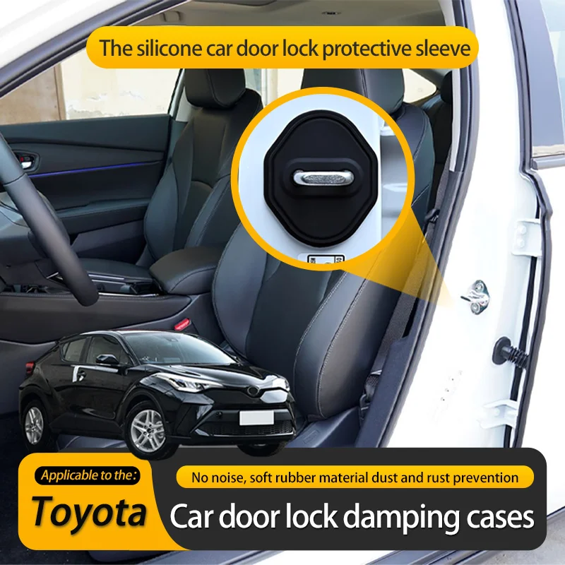 Крышка дверного замка автомобиля, защитная пряжка, наклейка для Toyota CHR C-HR Auris Yaris 86, аксессуары