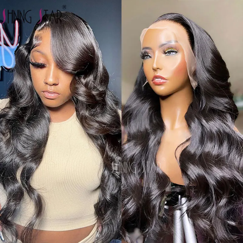 HD Transparent 13x4 13x6 Lace Front Human Hair Wigs Body Wave Pre Plucked Brazilian Body Wave Human Hair Frontal Wigs For Women