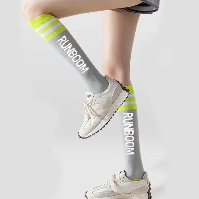 جوارب نسائية سميكة عالية المرونة للركبة عالية الضغط، جوارب رياضية لتشكيل الساق للجري واللياقة البدنية #5