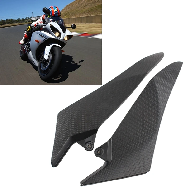 Motorcycle Black Gas Tank Side Cover Panel Fairing Trim Cowl For Yamaha YZF R1 2009-2014 YZF-R1 YZFR1