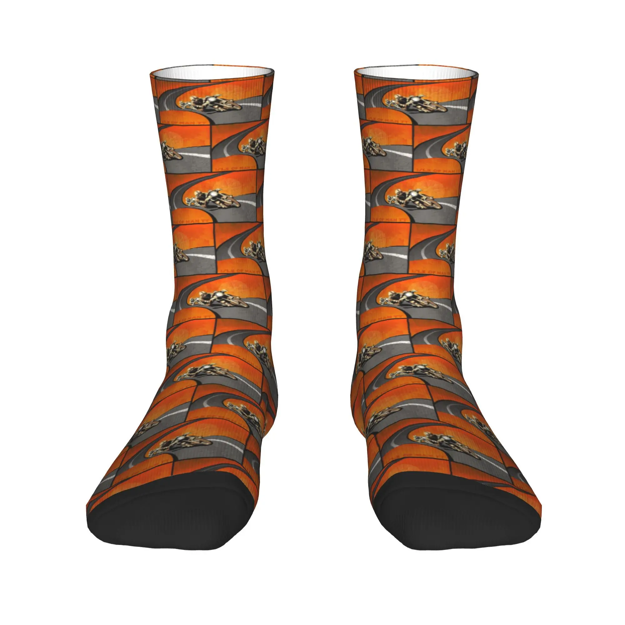 

Носки для мотоциклетных гонок Isle Of Man TT, супер мягкие чулки в стиле Харадзюку, всесезонные длинные носки, аксессуары для подарков унисекс