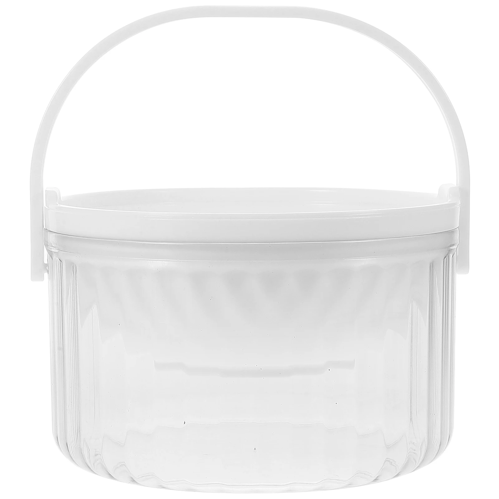 

1pcs Salad Bowl Storage Box Thick Transparent Refrigerator Vegetable Container Portable Food Containers Snack
