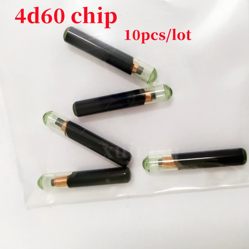 10PCS Original 4D60 Big Glass Chip 4D ID60 Blank Transponder Chip 4D 60 Car Key Chip For Ford Connect Fiesta Focus