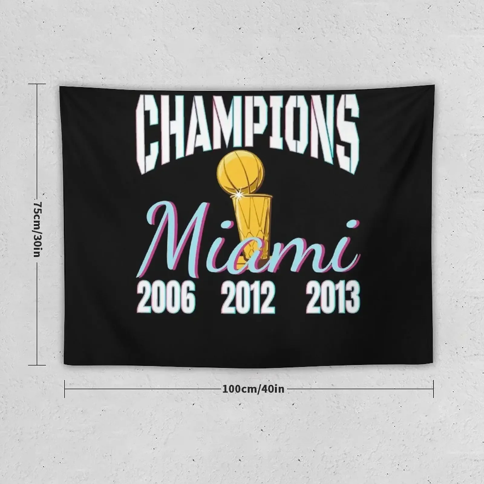 Miami Champions Championship Trophy Tapestry Room Ornaments Decoration For Home Aesthetic Decoration Tapestry